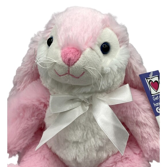 Get Your Hands on a GANZ Tipper Pink White Bunny Rabbit Plush Stuffed Animal NWT - Picture 3 of 13